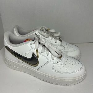 Nike Air Force 1 LV8 GS White Silver DH9595-001 Youth Size 5Y Women Size 6.5